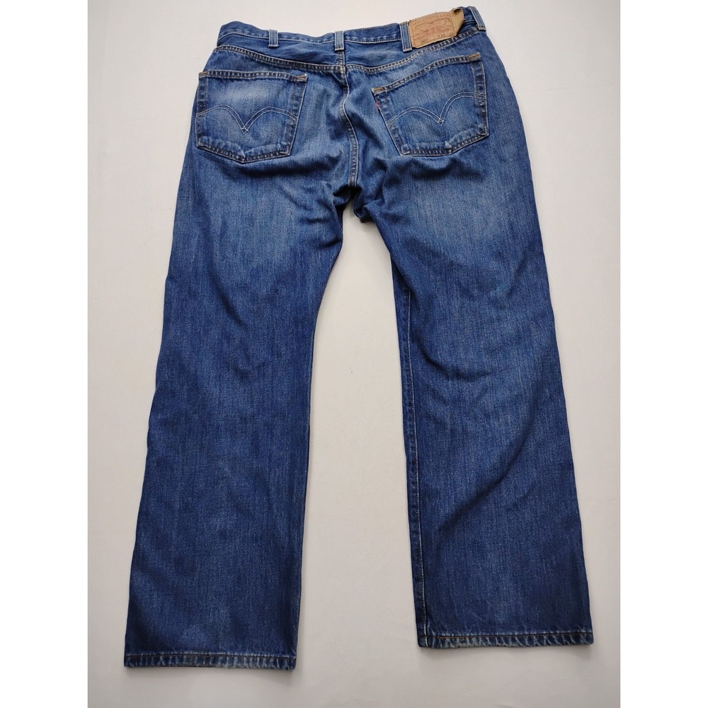 Levis 501 Original Mens Medium Wash Blue Denim Straight Leg Jeans 38x30 Faded - Picture 2 of 12
